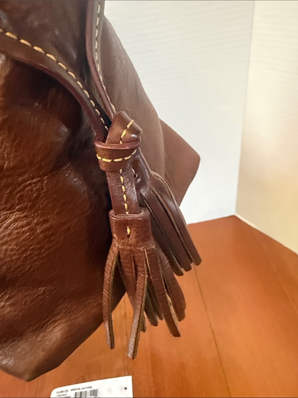 Dooney & Bourke Florentine Bristol Satchel Italian Vacchetta leather chestnut - Picture 4 of 11